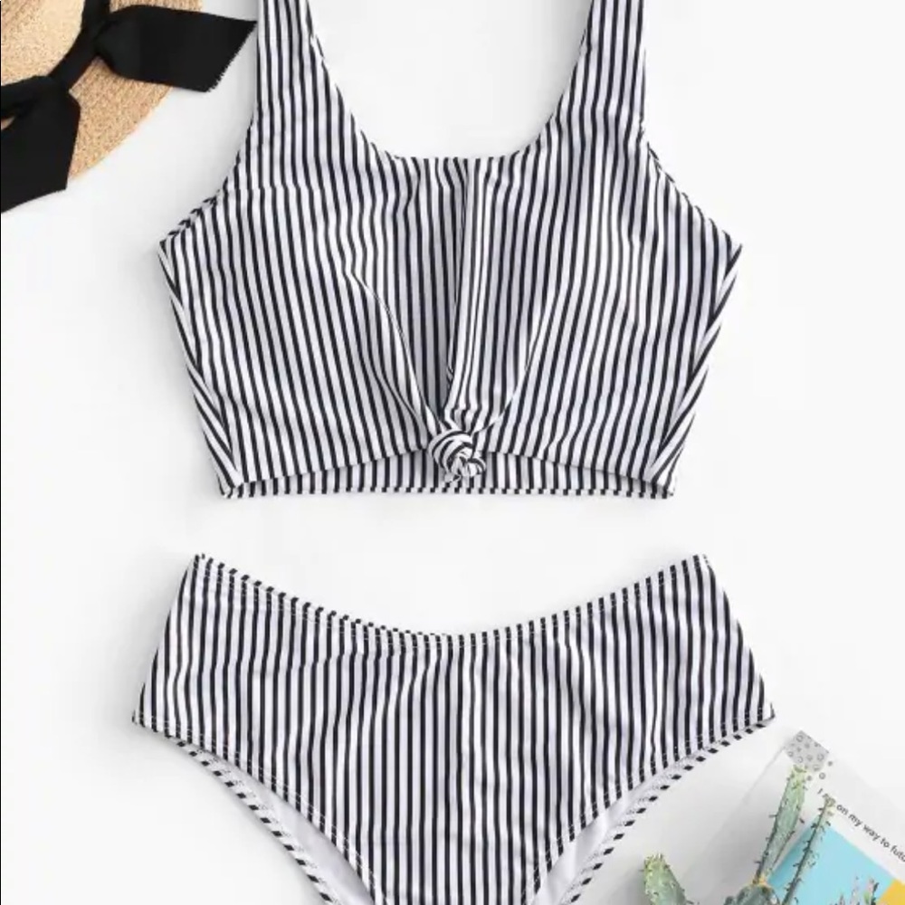 NWT Zaful Knot Tank Bikini Suit